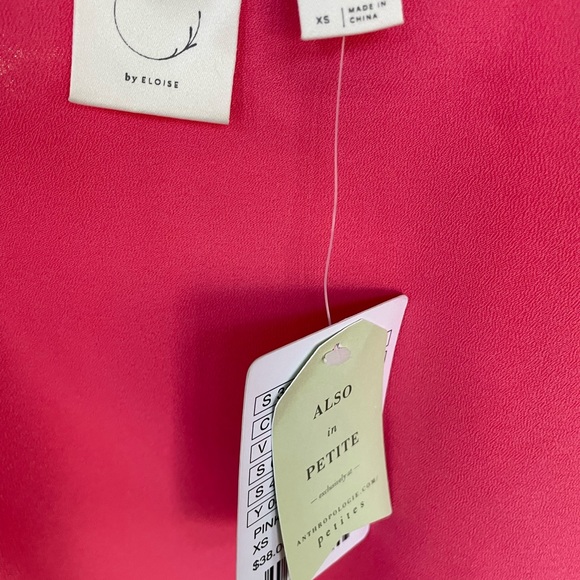 NWT Anthropologie scalloped tank pink - Picture 2 of 3